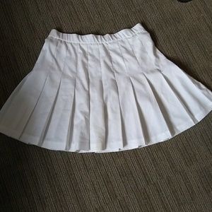 White Pleated Schoolgirl Skirt